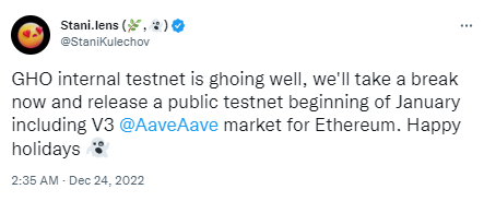 Aave将于1月发布其稳定币GHO的公共测试网